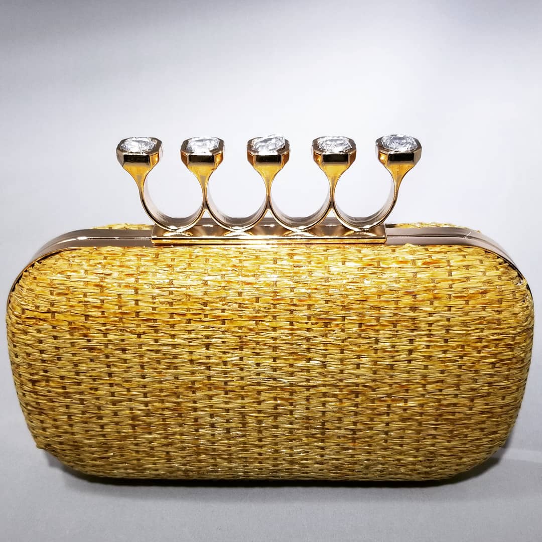 Limited Edition Cloie Woven Four-Finger Clutch