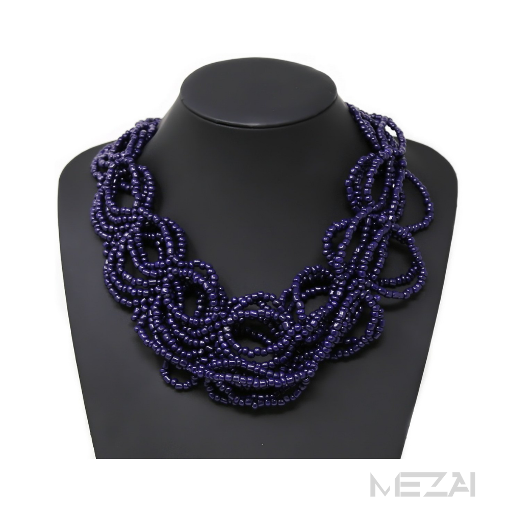 Seed Bead Collar Necklace (4 colors)