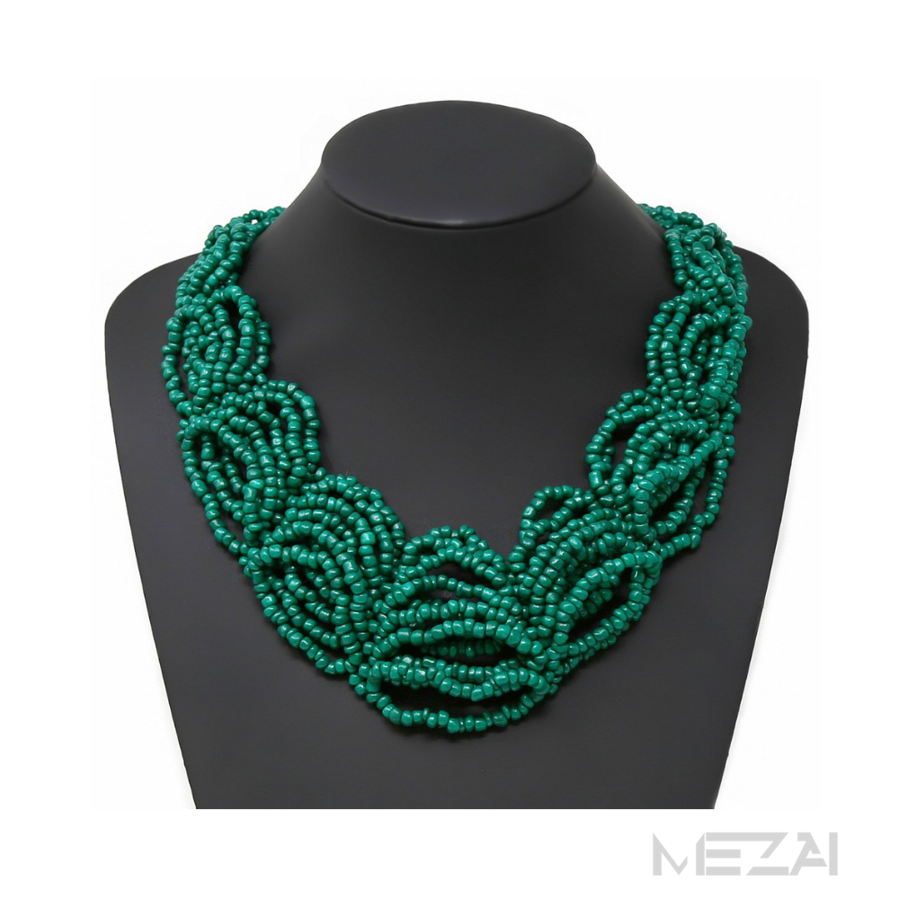 Seed Bead Collar Necklace (4 colors)