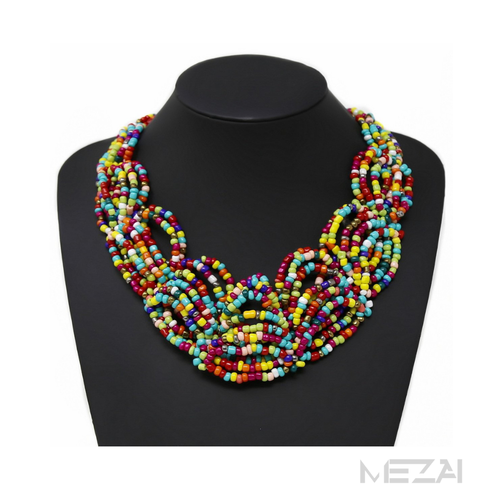 Seed Bead Collar Necklace (4 colors)