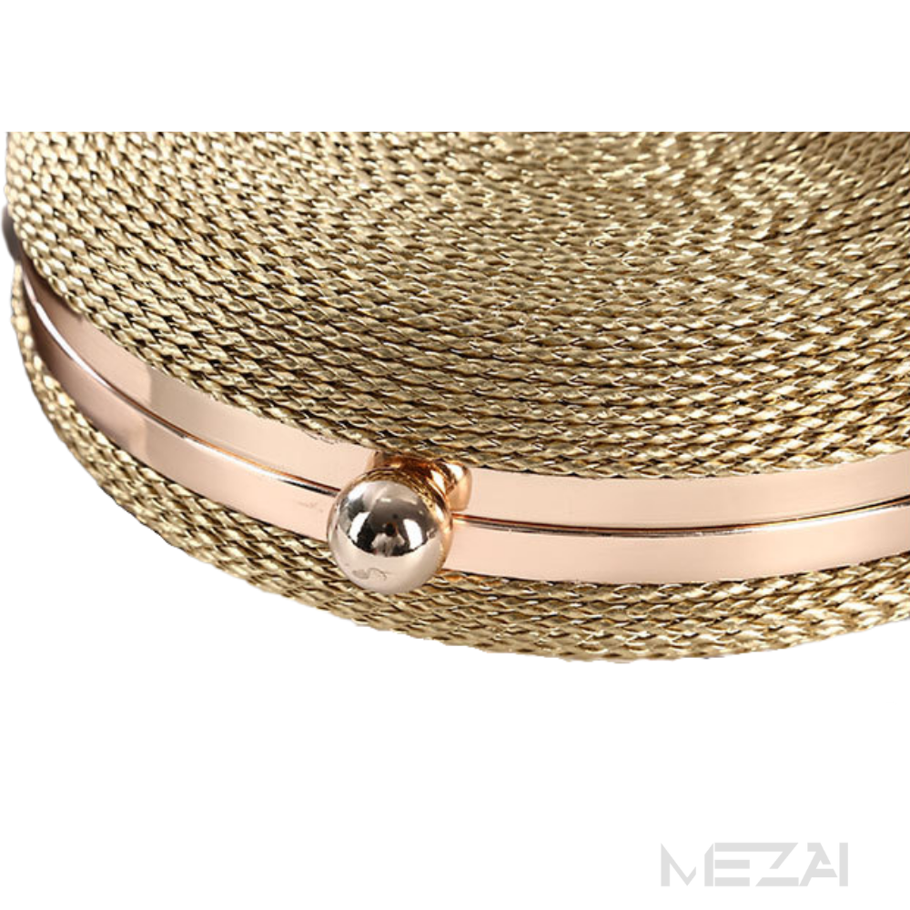 Brie Roped Clutch (Gold or SIlver)