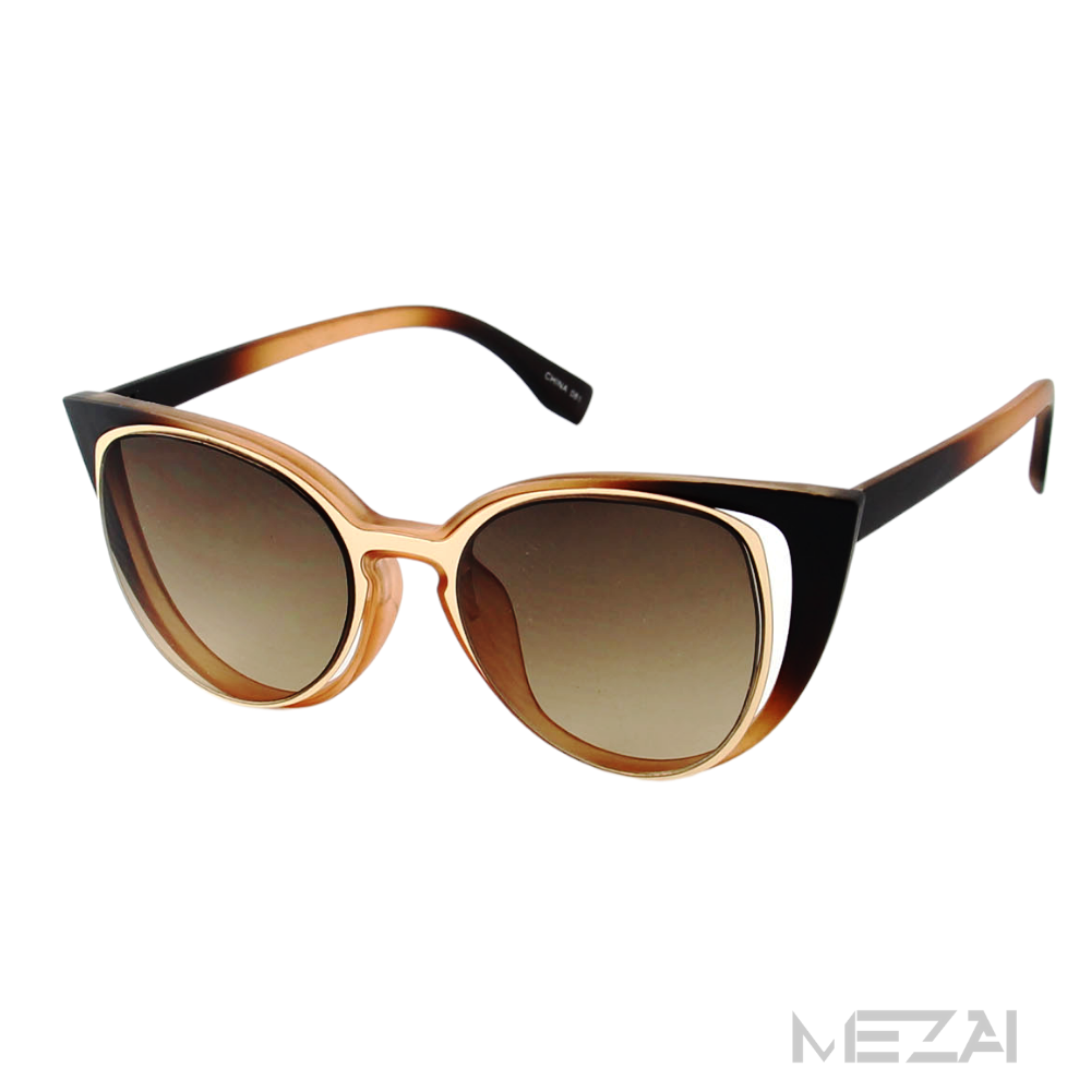 smokey orange cut-out cat eye sunglasses 