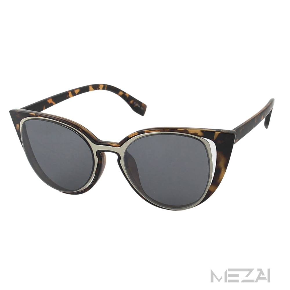 tortoise cut-out cat eye sunglasses 