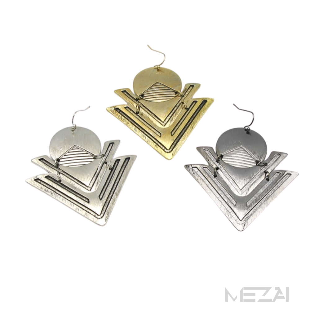 Gia Geo Drop Earrings