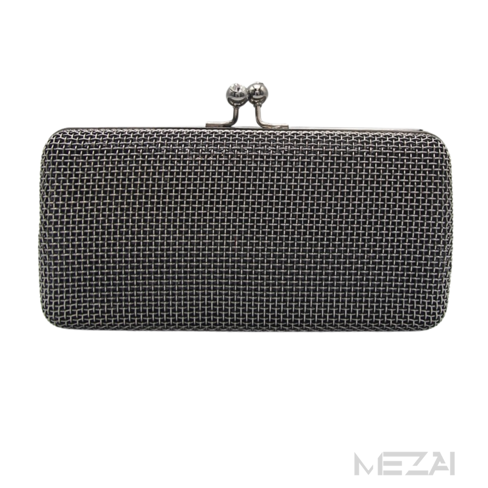 Rectangle Metal Mesh Clutch