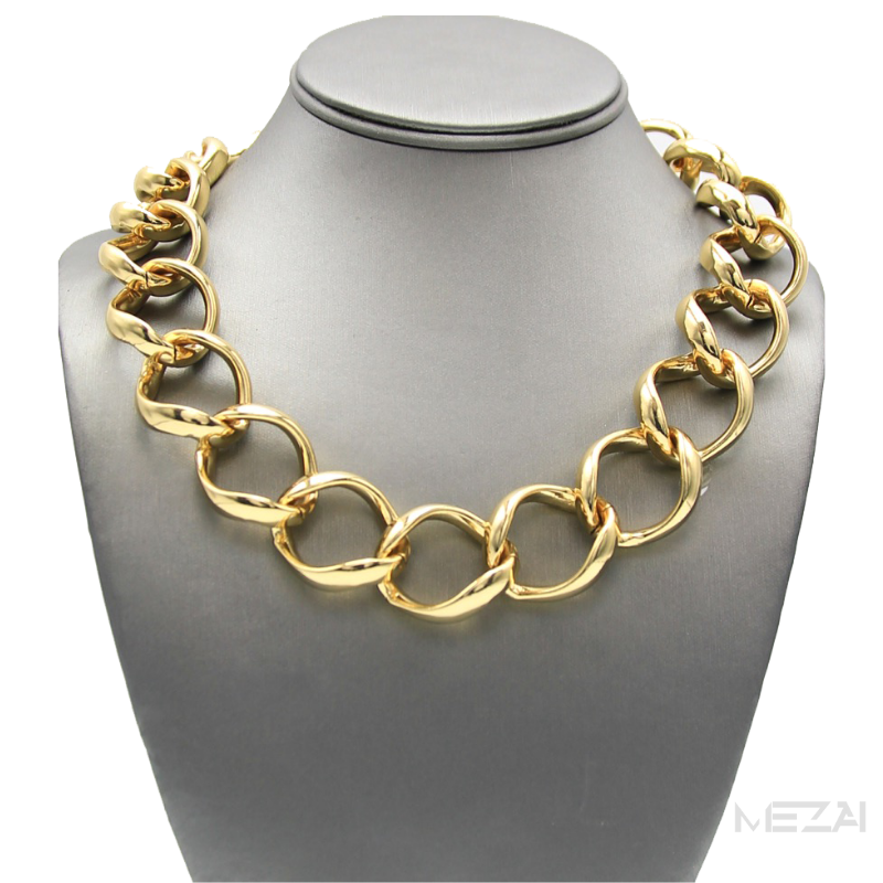 Wide link chain online necklace