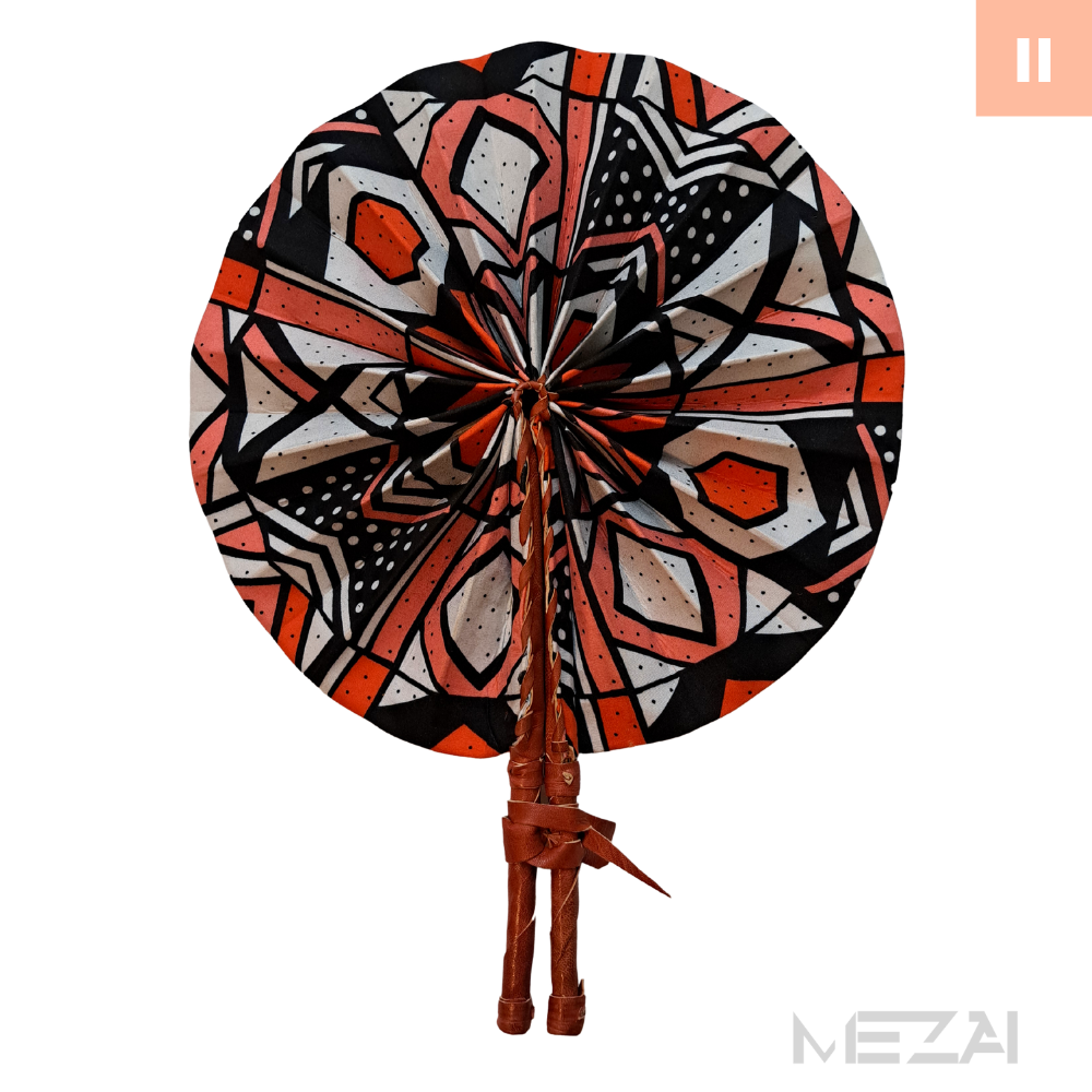 African Fabric Folding Fans - Assorted Colors