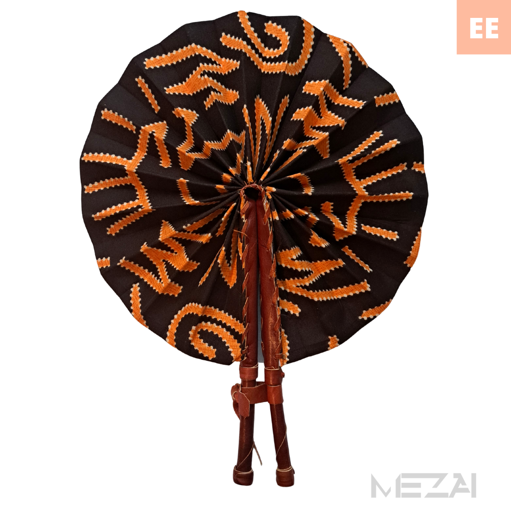 African Fabric Folding Fans - Assorted Colors