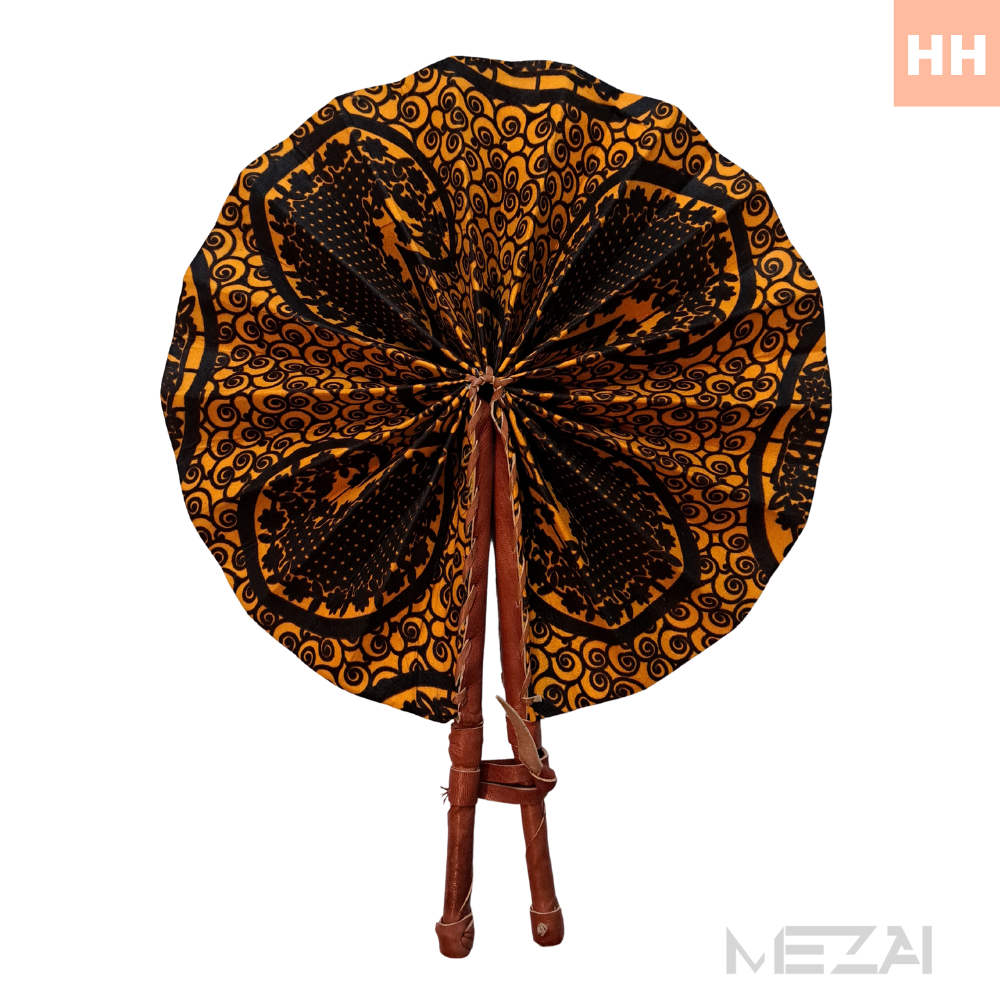 African Fabric Folding Fans - Assorted Colors