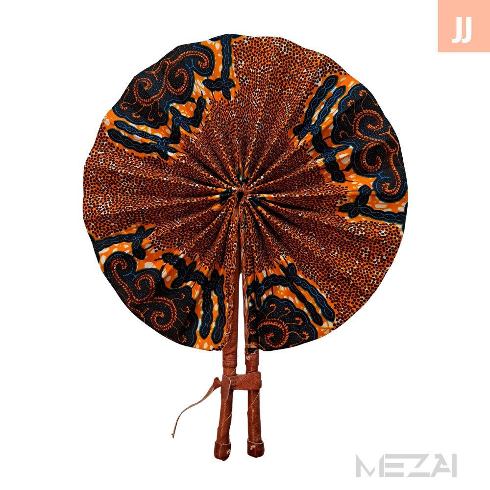 African Fabric Folding Fans - Assorted Colors