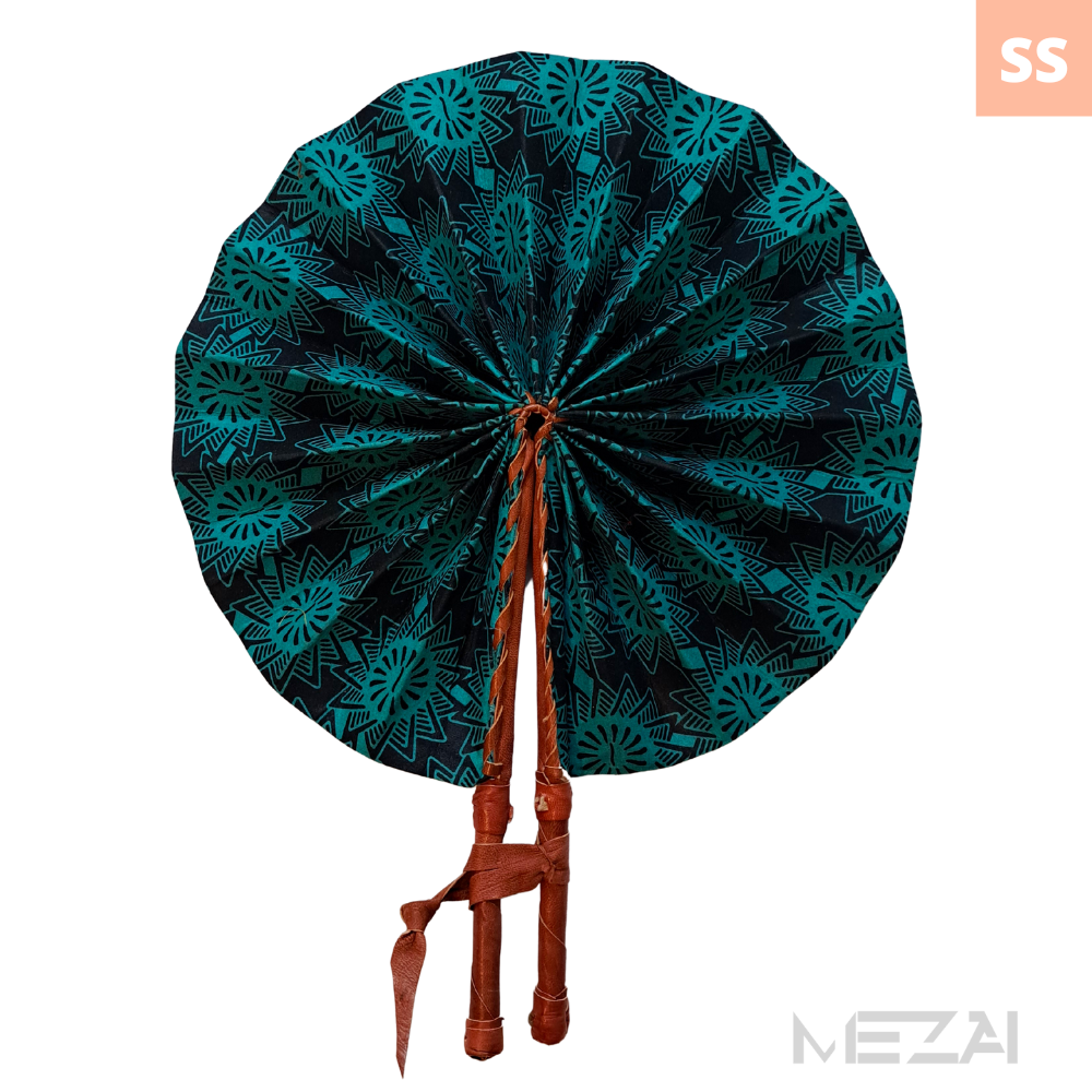 African Fabric Folding Fans - Assorted Colors
