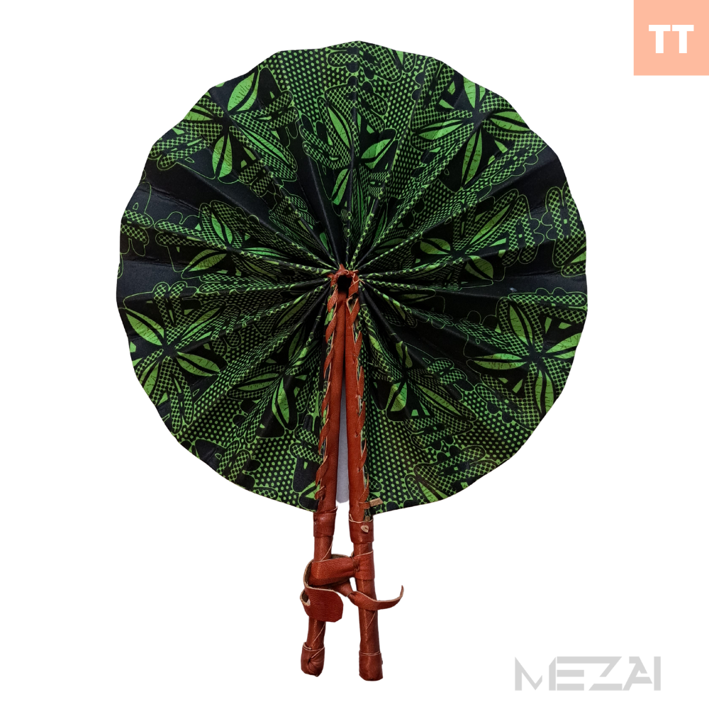 African Fabric Folding Fans - Assorted Colors