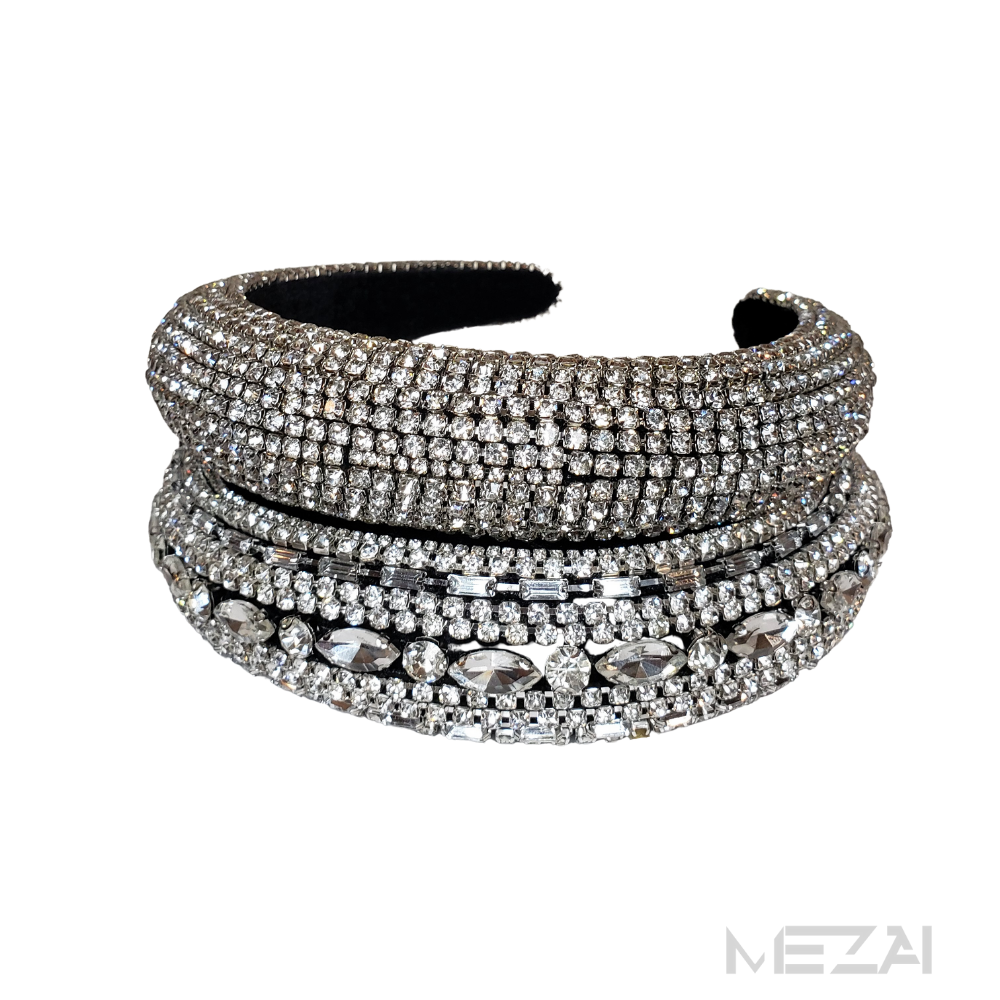 Bling, Bling Crystal Headbands (Silver)