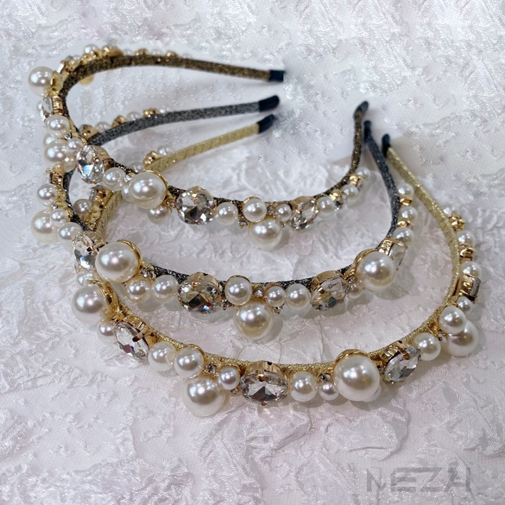 Crystal and Pearl Drop Headbands