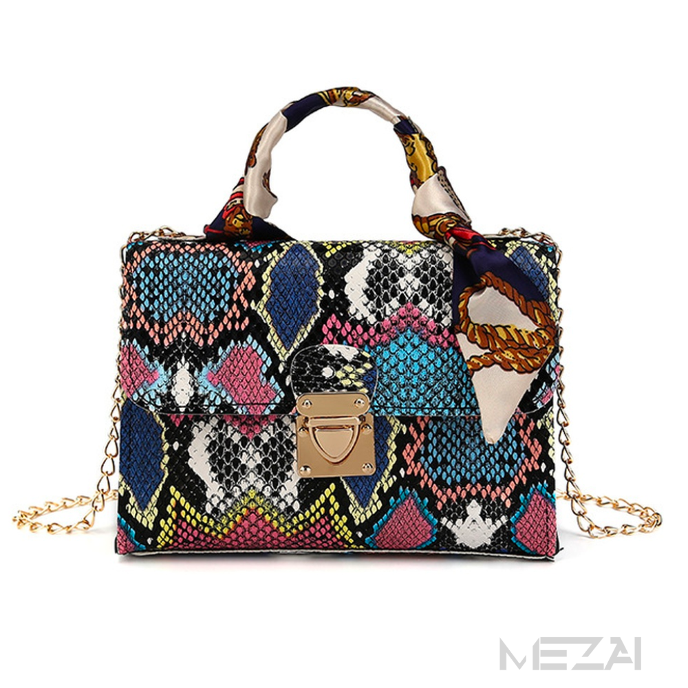 Snakeskin Print Handbag
