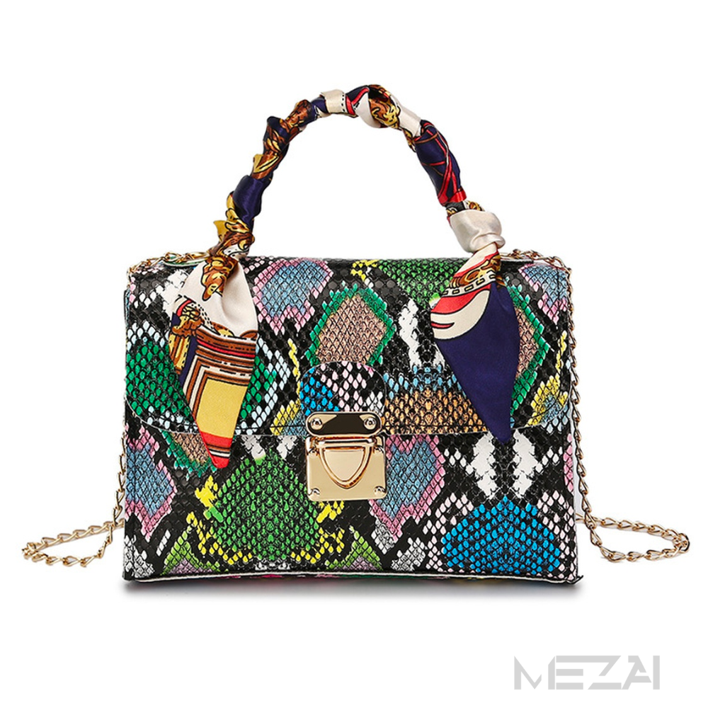 Snakeskin Print Handbag