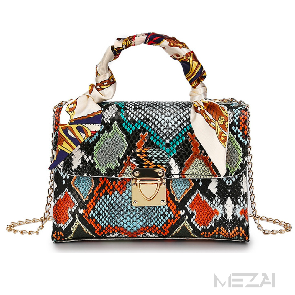 Snakeskin Print Handbag