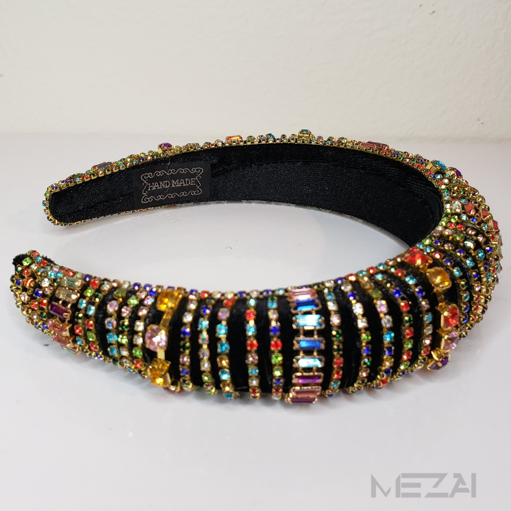 Technicolor Rhinestone Baroque Headband