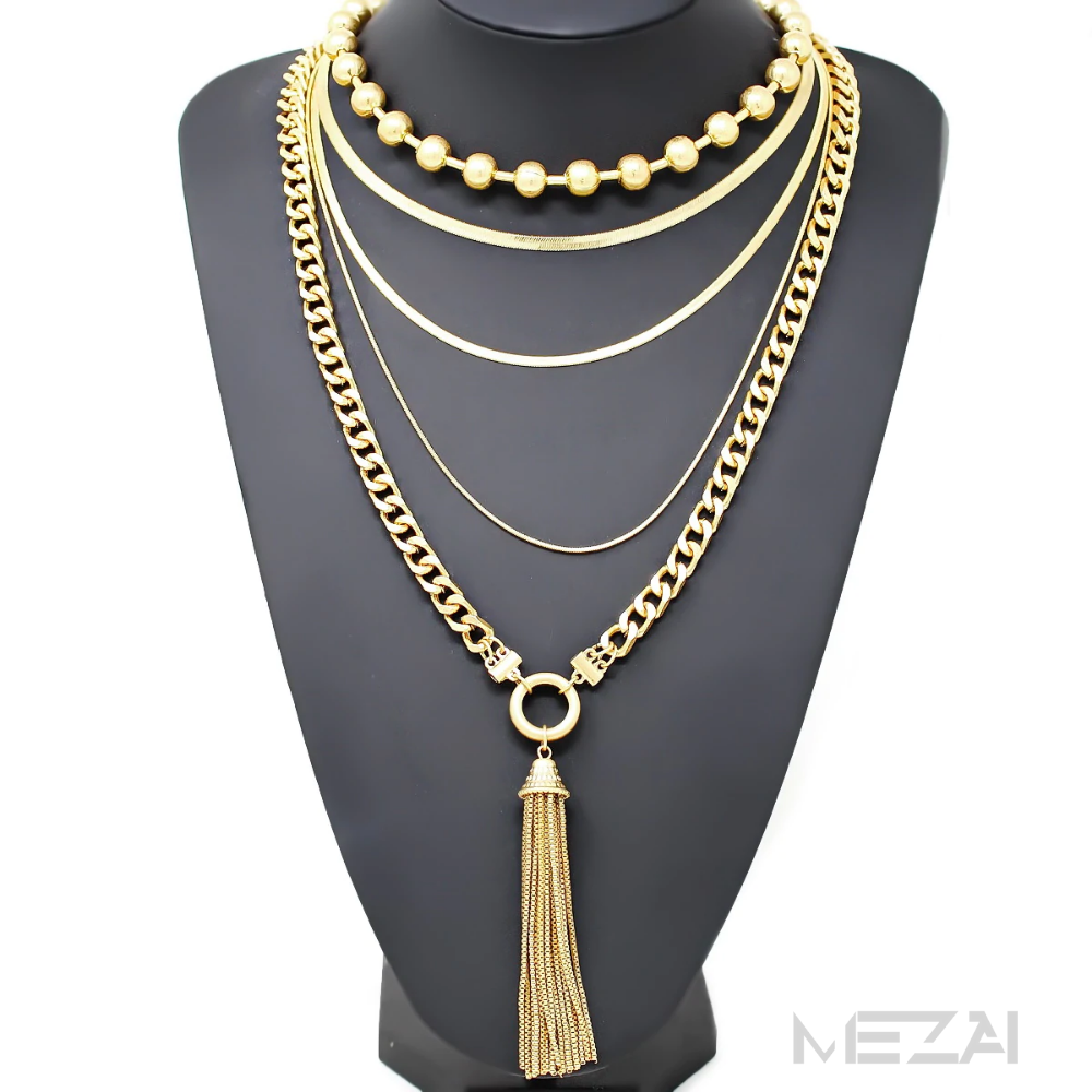 Tessa Chain Linke & Layered Necklace