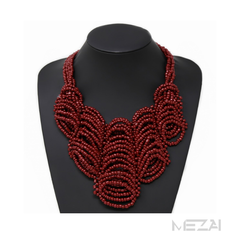 Chunky Ribbed Seed Bead Necklace (5 colors)