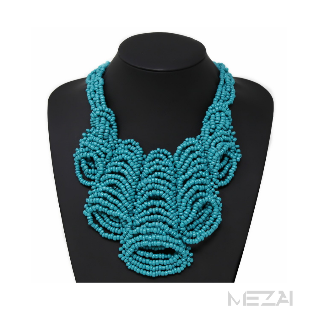 Chunky Ribbed Seed Bead Necklace (5 colors)